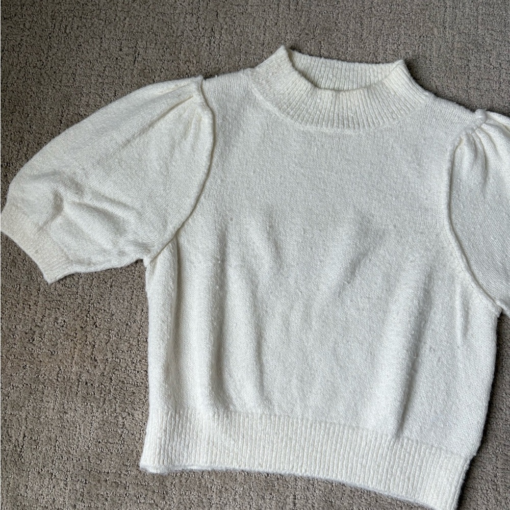 Free People Puff Short Sleeve Sweater